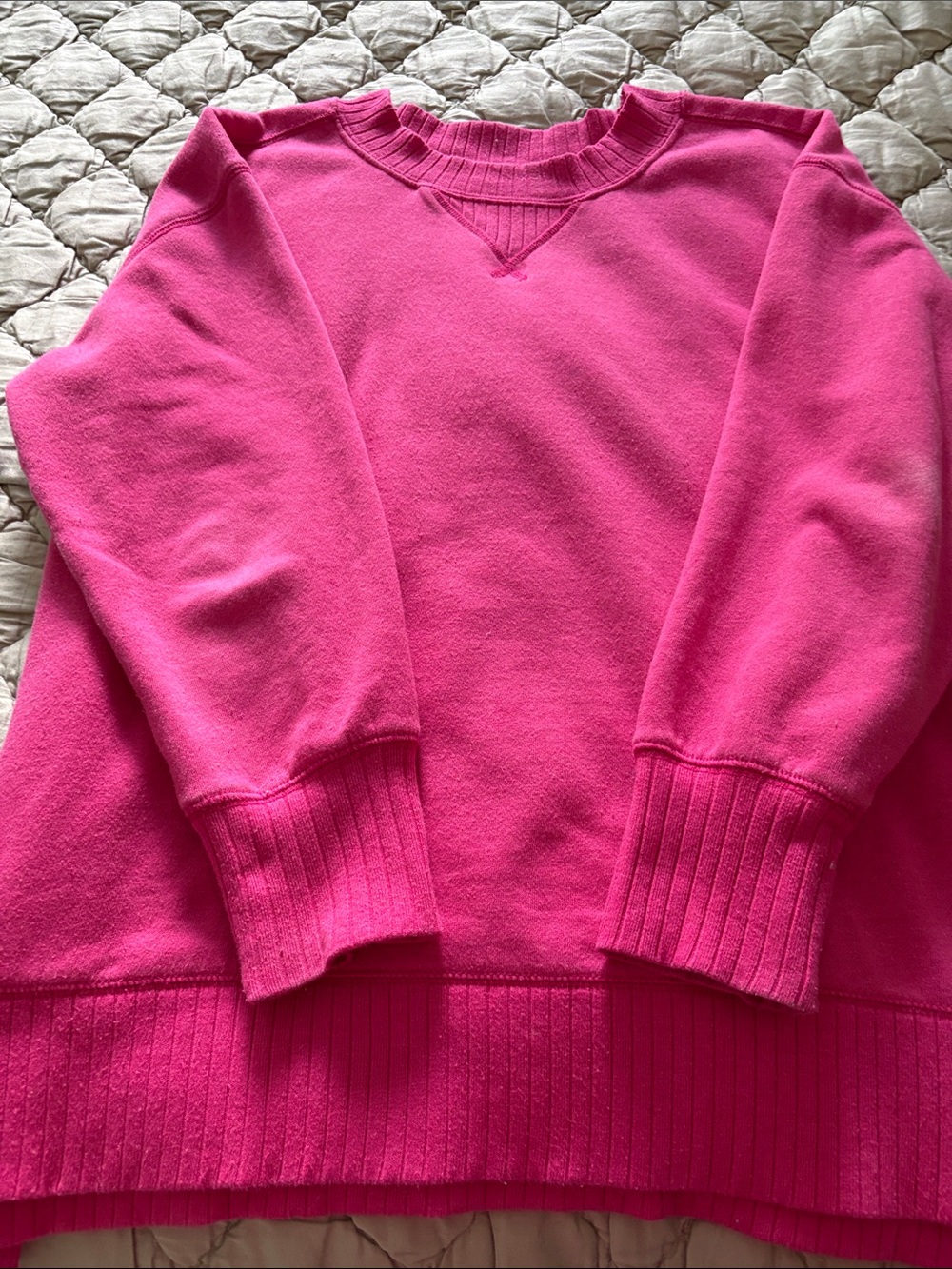 Maurices Bright Pink Crewneck Sweatshirt